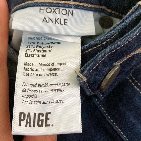 Women's Paige Hoxton Ankle Jeans size 30 dark denim color - Picture 3 of 6